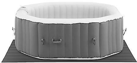 Uniprodo UNI_Pools_23 Bañera de hidromasaje inflable 6 personas 130 boquillas 910 L Spa al aire libre Inflable con tapa