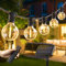 Avoalre Solar Festoon Lights Outdoor 19M/61FT USB&Solar String Lights Dimmable 4 Mode with Remote 25+2LED Bulbs Outdoor Solar Lights Timer IP44 Waterproof for Garden Gazebo Christmas Party Decor