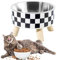 Cuenco alto de comida para gatos, de acero inoxidable, apto para bigotes, protege la columna vertebral, plato desmontable para gatos, suministros duraderos para la alimentación de gatos, postura