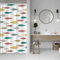 ASDCXZ Tenda da doccia a forma di pesce, 120 x 200 cm, giallo, verde, rosso, oceano, colorato, antimuffa, bagno, lavabile, sottile, in poliestere, impermeabile, tenda da doccia per vasca da bagno con