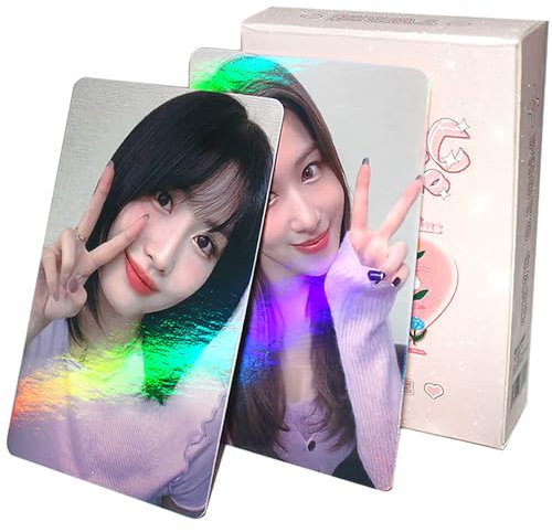 PYAJUU KPOP TWICE Photocards 50PCS TWICE Laser Photocards Album Photo Cards Gift for Fans Kpop Gift Set