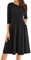 GRACE KARIN Women's Summer Elegant Midi Dress 3/4 Sleeve Formal A Line Wedding Guest Dresses Vintage 1920s S Black S -1