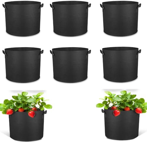 Changyeah Vaso per piante da 3 galloni, 6 pezzi, per pomodori, sacchetti per piante in tessuto non tessuto