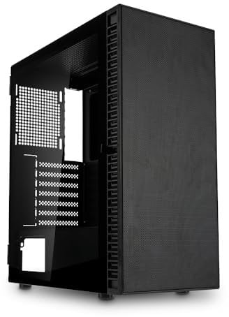 Kolink Observatory HF Mesh Core Midi-Gehäuse, Hervorragende Belüftung, 330 mm GPU-Freiraum, Mesh-Frontplatte, Schwarz