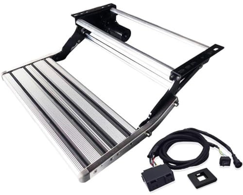 QYOEGSQ Wohnmobiltreppe, elektrische Wohnmobilstufe, automatisch klappbare Stufe aus Aluminiumlegierung, 150 kg belastbar, solide Wohnmobiltreppe, for Wohnmobile, Wohnwagen und Camper