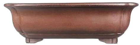 LUZZILE Macetas de Barro para Plantas Jardinera de 25 Pulgadas de Arcilla Morada, Jardinera Rectangular Hecha a Mano, Jardinera Verde Macetas para Plantas