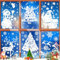 Autocollants Fenêtre Noël, Flocons Décoration Réutilisable Electrostatique PVC, Stickers Fenêtre