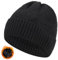 Beanie Mütze Damen Herren, Winter Beanie Mütze Warme Wintermütze Thermo Dehnbare Strickmützen Bequem Wollmütze Winddichte Laufmützen Warmem Futter Geschenk Unisex (Schwarz)