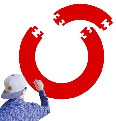 EVDZNA Dart Catchring Surround, Surround Auffangring Dart Backboard, 5 Teiliger Schutzring der Dartscheibe, Dartscheibe Umrandung, Eva Dart Board Schutzring, Abnehmbar, Einfach EIN zu Packen(Rot)
