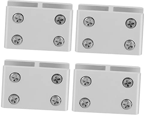 Angoily 4pcs Aluminium Alloy Glass Clamp Fixing Parts c Brackets for Shelves Clamp Mounts for Glass