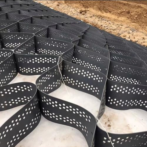 Grilles de passage géogrille pour pentes raides à flanc de colline, contrôle de l'érosion, stabilisateur de sol en maille pour abris auto, terrasses, parkings, allées, pavés pour pois, gravier, herbe,