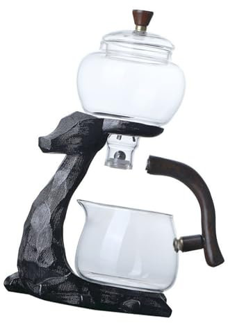 Juego de teteras para bodas, cumpleaños y celebraciones familiares, tetera resistente al calor de vidrio de borosilicato con función de succión magnética