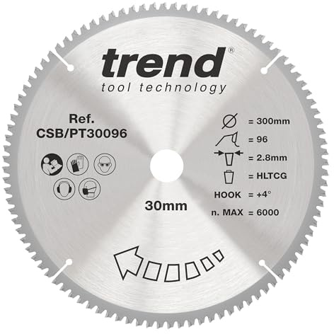 Trend Laminate & HPL Circular Saw Blade, 300mm, 30mm Bore, 96T