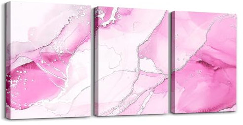 Loussiesd Abstrakte Marmor-Textur gedruckte Badezimmer Deko Bilder moderne Marmor-Ästhetik 3er Poster Set für Wohnzimmer Schlafzimmer Poster & Kunstdrucke