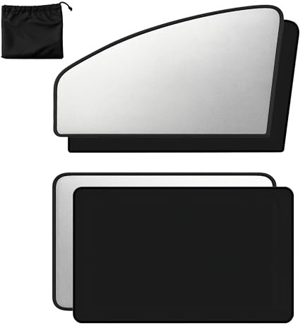 4 Stück Sonnenschutz Auto magnetisch,Sonnenschutz Auto,seitenscheibe,verdunkelung autofenster, verdunkelung Fenster