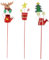 NULYLU Weihnachts-gartenstecker Metall-blumentopf-Schild Weihnachts-Rasen-Dekoration Eisen-Kessel-stecker Außen-Garten Weihnachts-pflanztopfstecker