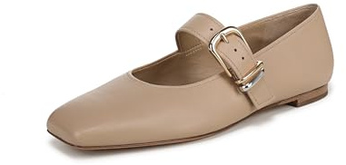Vince Women's Daniela Mary Jane Flat, Warm Almond, 4 UK