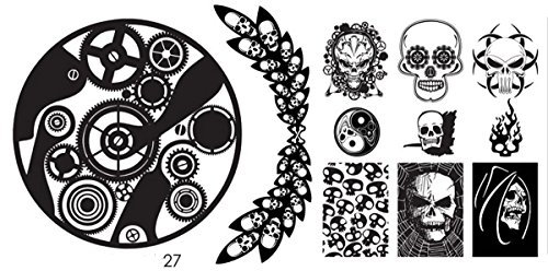 Steampunk Gothic MD-27 Stamping Schablone Platte Nailart Nails Nageldesign