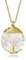 COAI Collier Long Pendentif Arbre de Vie Cristal de Roche Brut Chaîne Acier Inoxydable Femme