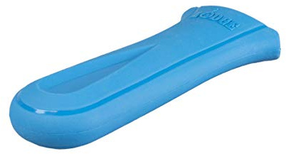 Lodge Deluxe Silicone Hot Handle Holder - Dishwasher Safe Hot Handle Holder Designed for Lodge Cast Iron Skillets 9 Inches+ w/Keyhole Handle - Reusable Heat Protection Up to 550° - Ocean