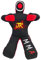 JR Active MMA Übungsdummy (Sitzposition) für Boxen, Kämpfen, Werfen, Grappling, Karate, Jiu-Jitsu, Wrestling Training - UNFILLED (59, Schwarze Leinwand)