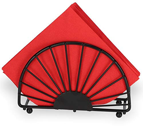 Porte-serviettes KADAX en acier brossé, porte-serviettes élégant pour la maison, table, fête, mariage, serviettes, décoration de table, distributeur de serviettes, debout, noir