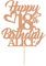 Personalised Cake Topper Happy Birthday Cake Topper for 1st 2nd 3rd 13th 18th 21st 30th 40th 50th Multicoloured Glitter Party Supplies (Rose Gold)