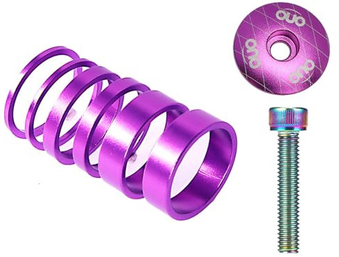 WLDOCA MTB Bike Stem Top Cap Regenbogen Fahrrad Headset Top Cap Fahrradgabelring Abstandshalter 28.6mm 2mm 5mm 10mm,F,1