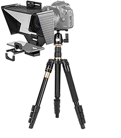 Generic Tragbare Teleprompter verwendet für Video Live Streaming Smartphone Tablet DSLR Kamera Teleprompter Kit Professionelles Tool zum Auffordern der Blogger-Zeilen mit Fernbedienung (Color : R)
