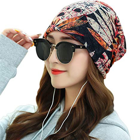 Turban Hut Damen Beanie Mütze Stretch Nachtschlafkappe Moderne Headwrap Atmungsaktiv Bequem Bandana Turban Muslimisch Kopfbedeckung Weich Leicht Kopftuch für Laufen Schlafen Tanzen