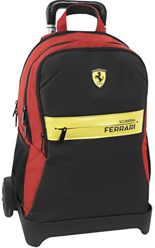 Franco Cosimo Panini Trolley Rucksack Trolley Unisex - Kinder und Jugendliche (1er Pack), Rot/Schwarz 2, Taglia unica, Abnehmbar