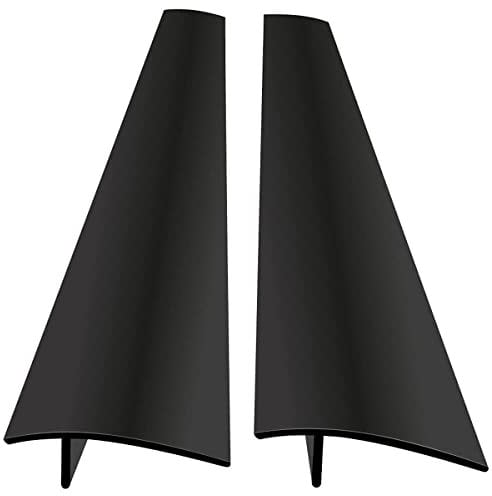 Stove Counter Gap Cover, 25 inch Silicone Kitchen Cooker Gap Strip Between Oven and Stovetops, Heat-Resistant, Easy Clean, Black, 2 Pack