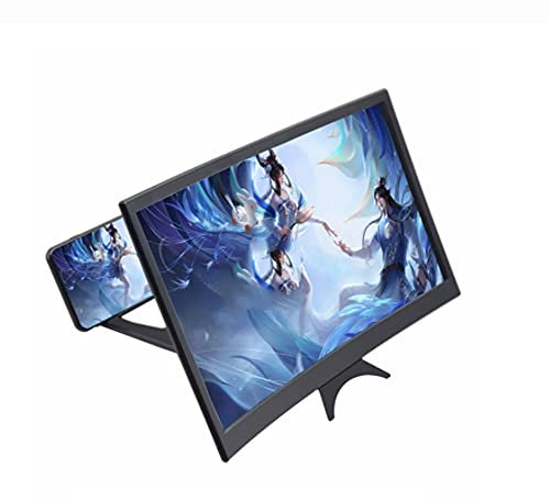 DUSROC Klarer gebogener Bildschirm Handy-Lupe 14 Zoll Gebogene Lupe Acryl Blaue Linse Efficency