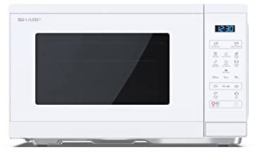 SHARP YC-MS252AE-C Mikrowelle (Mikrowelle: 900W, 11 Leistungsstufen, Auftaufunktion, Abmessungen 47,2 x 28 x 34,5 cm), crystal