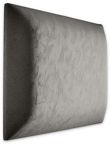 Muralo Cuscino da parete in velluto, per camera da letto, soggiorno, letto, camera da letto, camera da letto, letto, cuscino lombare, moderno di lusso, imbottito, pannello (grigio, 50 cm x 50 cm)