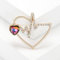 YAHOYA Décoration Brillante Broches de Luxe en Cristal Coeur pour Femmes Dame Exquiste Strass Designer Badges Corsage Costume Bureau Pin