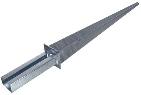 NAJDER Angetriebene Buchse Pfostenträger 35x55 mm für Zaunpfosten Feuerverzinkung Bodenplatte Anker Pfosten (60 x 40 mm)