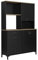 INDUSTRIELLER KÜCHENBUFFET PETRO, Helvezia Eiche/Schwarz, 119 x 41 x 180 cm, industrieller küchenbuffet