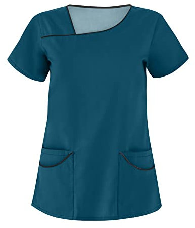 Arbeitskleidung Pflege Damen, Schlupfkasack Kasak Weisse Hosen Damen Pflege Kasaks Altenpflege Damen, Kasaks Altenpflege Damen Kasack Damen Pflege Kasacks Damen, Kasacks Damen(5-Royal Blue,4XL)