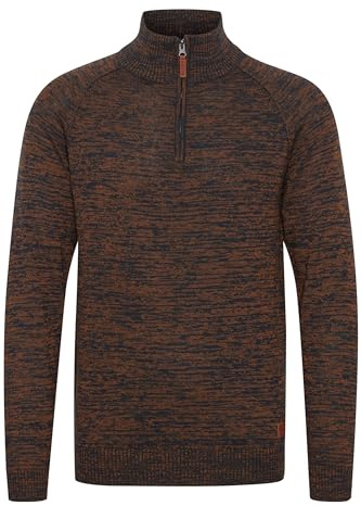 Blend BHDanovan Herren Strickpullover Troyer, XL, Burned Orange (73823)