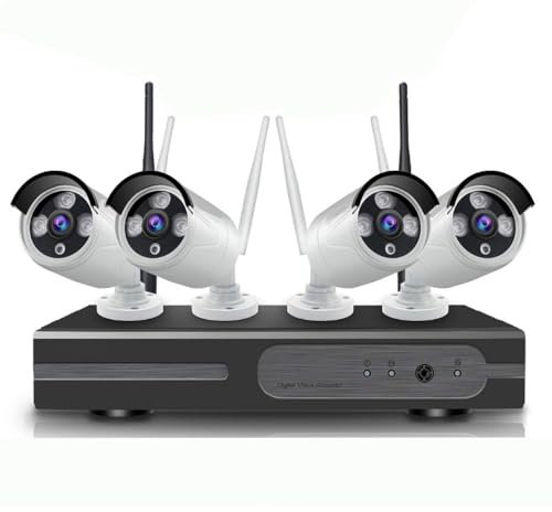 Videoüberwachungsset Wireless IP 3 MP NVR 4 Kanäle 4 Kameras