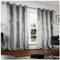 Soft Fully Lined Thermal Insulated Door Curtains | Crushed Velvet Eyelet Ring Top Curtains | Energy-Efficient Drapes For Bedroom & Living Room | Crushed Velvet Curtains 66X90 Inch, Grey