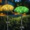 Qoosea 2 Stück Solarleuchten für Außen, Quallen LED Solarlampen mit Breiterem Wasserdichte Solarpanel für Garten Dekoration, Feuerwerk Solarlichter für Balkon Bereich Terrasse Gehweg Hof Beleuchtung