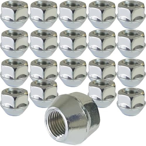 20 tuercas de rueda M12 x 1,25 60° Cono SW 19 mm compatible con Subaru, Suzuki, Nissan