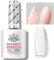 BORN PRETTY 15ml Colle à Faux Ongles 8 en 1, Gummy Base Pose Américaine Blanc Laiteux, Gel Nail Glue pour Extension d'ongles et Apex Builder, Colle Ongle Capsule UV/LED pour Nail Shaper Renforçateur