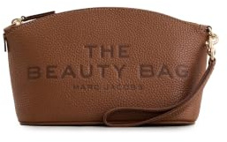 Marc Jacobs Womens The Leather Beauty Bag, Argan Oil, One Size
