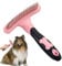 Grooming Rake Undercoat Rake for Dogs - Double Row Pen Detangling Undercoat Brush for Dogs and Cats - Steel Comb for Pets, German Shepherds, for Easy Combing of Mats and