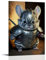 LASOQUAN Poster mit niedlichem Chinchilla-Krieger, dekoratives Gemälde, Leinwand, Wandposter und Kunstdruck, moderne Familienschlafzimmer-Dekoration, Poster, 20 x 30 cm