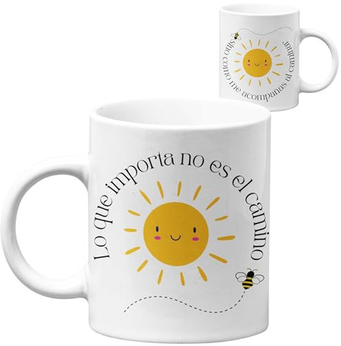 Quodelo Taza compañera de trabajo - Tazas con frases motivadoras - Regalos para amigas especiales - Tazas originales para regalar - Regalo ideal para el amigo invisible