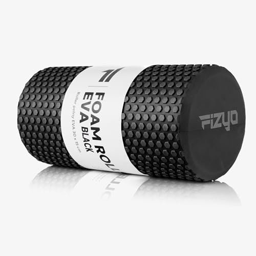 Fizyo Rouleau de massage Rouleau de massage EVA en mousse pour yoga, Pilates, Fitnessu, rééducation, régénération musculaire, soulagement des douleurs dans le dos, les jambes
